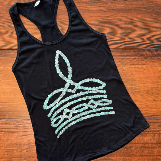 Turquoise Boot Stitch Tank