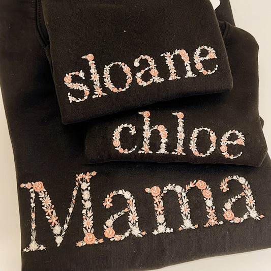 Adult Floral Name Sweater